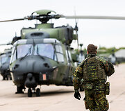  Pratybų &bdquo;Griffin Lightning 2025&ldquo; pristatymas ir Lietuvoje dislokuotų Vokietijos sraigtasparnių pakilimas