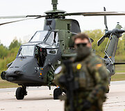  Pratybų &bdquo;Griffin Lightning 2025&ldquo; pristatymas ir Lietuvoje dislokuotų Vokietijos sraigtasparnių pakilimas