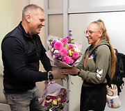 Vilniaus oro uoste pasitiktos  Europos bokso čempionato prizininkės: Gabrielė Stonkutė ir Ana Starovoitova
