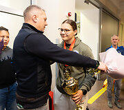 Vilniaus oro uoste pasitiktos  Europos bokso čempionato prizininkės: Gabrielė Stonkutė ir Ana Starovoitova