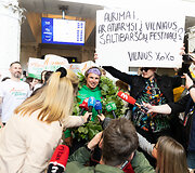 A.Valujavičiaus pasitikimas Vilniaus oro uoste 