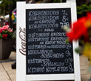 Kavinių ir restoranų kainos Palangoje
