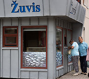 Prekyba žuvimi Palangoje