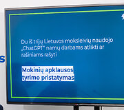  Konferencija, kurios metu buvo pristatyti i&scaron;samūs tyrimo rezultatai dėl mokinių naudojimosi generatyvinio dirbtinio intelekto įrankiais