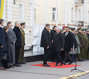 Prie Kra&scaron;to apsaugos ministerijos vyko kra&scaron;to apsaugos ministrų pasikeitimo ceremonija