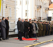 Prie Kra&scaron;to apsaugos ministerijos vyko kra&scaron;to apsaugos ministrų pasikeitimo ceremonija