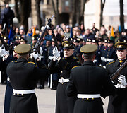 S. Daukanto aik&scaron;tėje vyko Lietuvos ir NATO vėliavų pakėlimo ceremonija