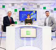15min studijoje žemės ūkio rūmų pirmininkas Arūnas Svitojus ir aplinkosaugos koalicijos pirmininkė Lina Pa&scaron;kevičiūtė