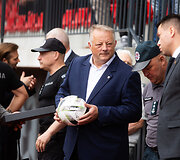 Lietuvos policijos stadione Kalnų parke įvyko i&scaron;kilmingas atnaujinto futbolo stadiono atidarymo renginys