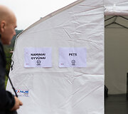 Spaudos konferencija, kurioje buvo pristatytos didžiausios mobilizacinės sistemos patikrinimo pratybos &bdquo;Vyčio skliautas 2024&rdquo;