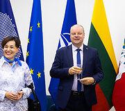 Edita Gudi&scaron;auskienė, Saulius Skvernelis