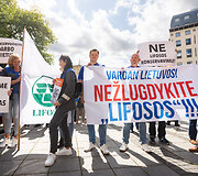 "Lifosa" gamyklos darbuotojų mitingas
