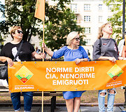 "Lifosa" gamyklos darbuotojų mitingas