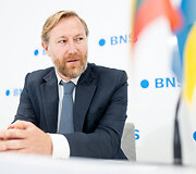 Olgos Karač ir jos advokato Ryčio Satkausko spaudos konferencija