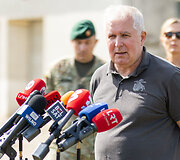 VSAT organizuotų taktinių pratybų &bdquo;PRIEDANGA &ndash; 2023&ldquo; epizodas ir spaudos konferencija