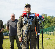 VSAT organizuotų taktinių pratybų &bdquo;PRIEDANGA &ndash; 2023&ldquo; epizodas ir spaudos konferencija