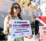 Solidarumo akcija prie Prancūzijos ambasados