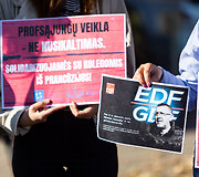 Solidarumo akcija prie Prancūzijos ambasados