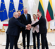 Alaras Karis, Andrzejus Duda, Gitanas Nausėda, Ursula von der Leyen, Edgaras Rinkevičius