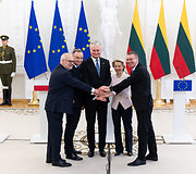 Alaras Karis, Andrzejus Duda, Gitanas Nausėda, Ursula von der Leyen, Edgaras Rinkevičius