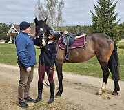 &bdquo;Baltadvario žirgai&ldquo;, D.Pumputis su dukra