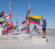 Salar de Uyuni, Lietuvos vėliava, Bolivija