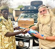 Kingsley Holgate'o tarpžemyninės ekspedicijos akimirkos Afrikoje