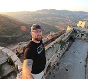 Krak de &Scaron;evaljė kryžiuočių pilis palei Libano pasienį, Sirija