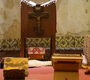 XI&ndash;XII a. Deir Mar Musa al-Habashi vienuolynas, įrengtas palei &Scaron;ilko kelią Sirijos dykumos kalno vir&scaron;ūnėje
