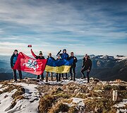 Lietuvių komanda Karpatų kalnuose