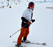 Makalius pirmą kartą slidinėjo kalnuose