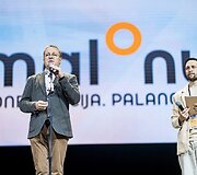 Palangos meras &Scaron;arūnas Vaitkus (de&scaron;inėje)