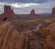 Saulėlydis Monumentų slėnyje (Arizona, JAV)