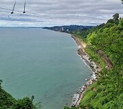 Juodosios jūros pakrantė link Kabulečio miestelio