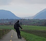 Įspūdinga Ado Ju&scaron;kos kelionė riedlente