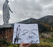Ado Ju&scaron;kos kūryba kelionės metu