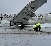 I&scaron; arti &ndash; Vilniaus oro uoste nuslydęs lėktuvas