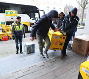 &bdquo;Stiprūs kartu&ldquo; dalija humanitarinę pagalbą Lvive