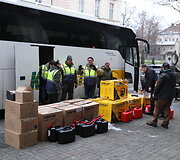 &bdquo;Stiprūs kartu&ldquo; dalija humanitarinę pagalbą Lvive