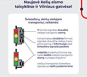 Vilniuje įrengta pirmoji vie&scaron;ajam transportui skirta &scaron;viesoforo sekcija