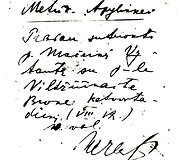 Vilniaus miesto burmistro leidimas tuoktis Vytautui Mačerniui ir Bronei Vildžiūnaitei 1943 metų rugpjūčio 13 d. 10 val.