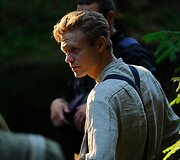 Akimirka i&scaron; Vytauto V.Landsbergio ir Giedriaus Tamo&scaron;evičiaus filmo &bdquo;Poetas&ldquo; filmavimo