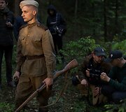 Akimirka i&scaron; Vytauto V.Landsbergio ir Giedriaus Tamo&scaron;evičiaus filmo &bdquo;Poetas&ldquo; filmavimo