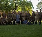 Akimirka i&scaron; Vytauto V.Landsbergio ir Giedriaus Tamo&scaron;evičiaus filmo &bdquo;Poetas&ldquo; filmavimo