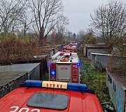 Krokuvoje į dangų &scaron;ovė 20 metrų ugnies stulpas