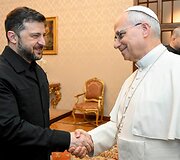 Volodymyras Zelenskis ir popiežius Leonas XIV 