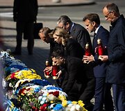 Galingiausių Europos valstybių vadovai atvyko į Kyjivą
