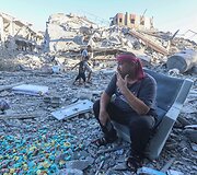 Gazos al-Zahros rajonas po bombardavimo