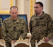 Oleksandras Syrskis ir Kyrylo Budanovas