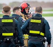 Civilinės saugos pratybos Vilniaus oro uoste 